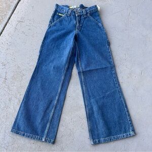 Vintage Wide-Leg Blue Denim Jeans